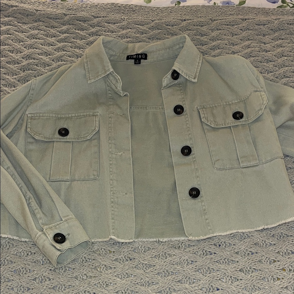 Ing Women's Sage Green Jean Jacket